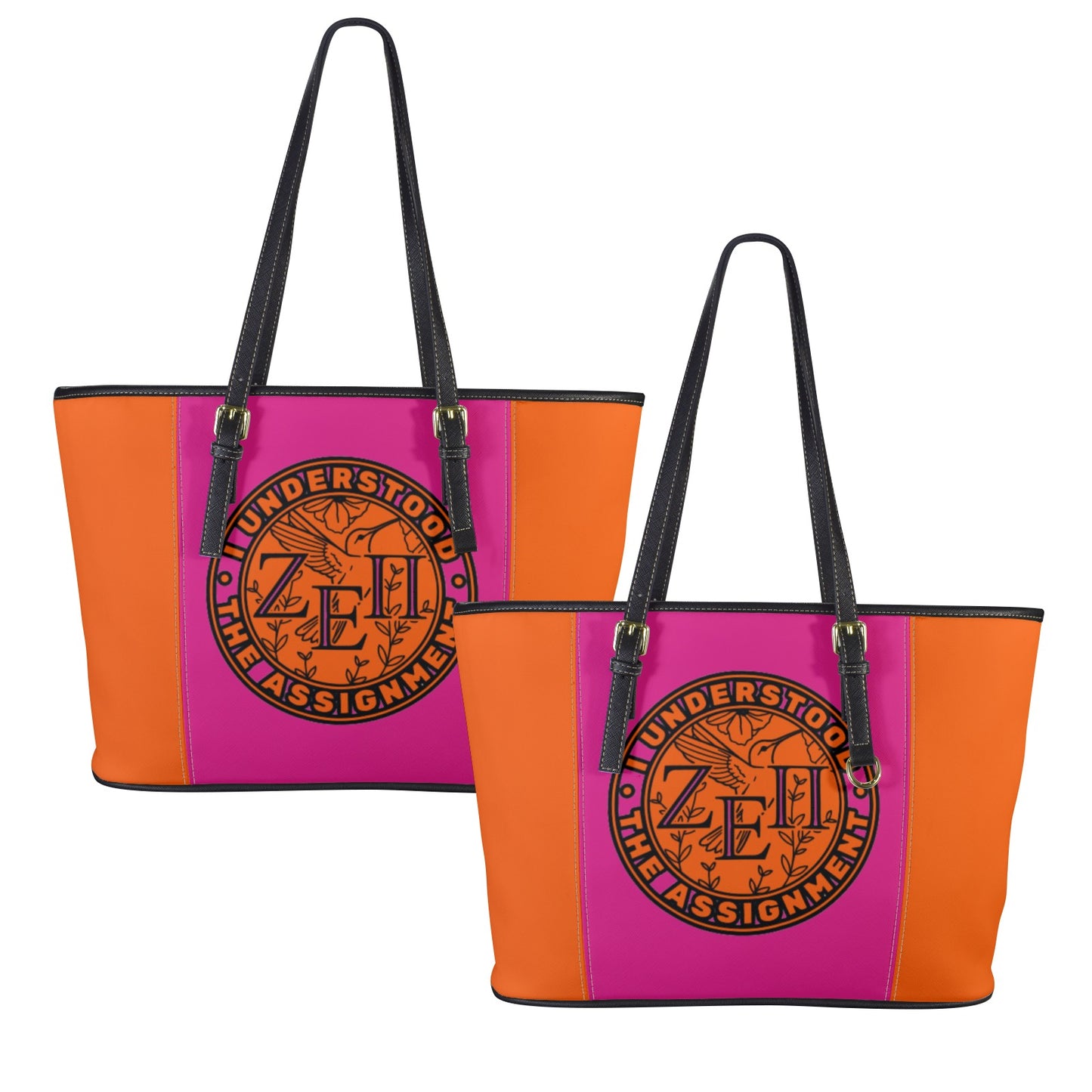 Tote Bag ~ Zeta Epsilon Pti (Orange Split Side)