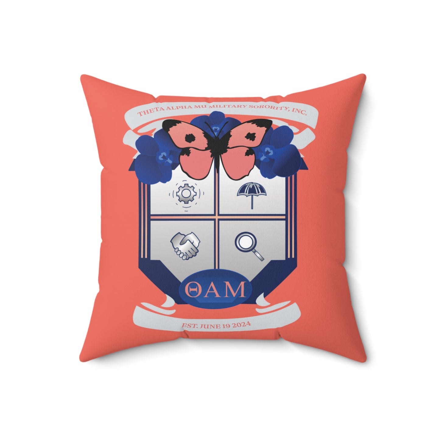 Theta Alpha Mu Square Pillow