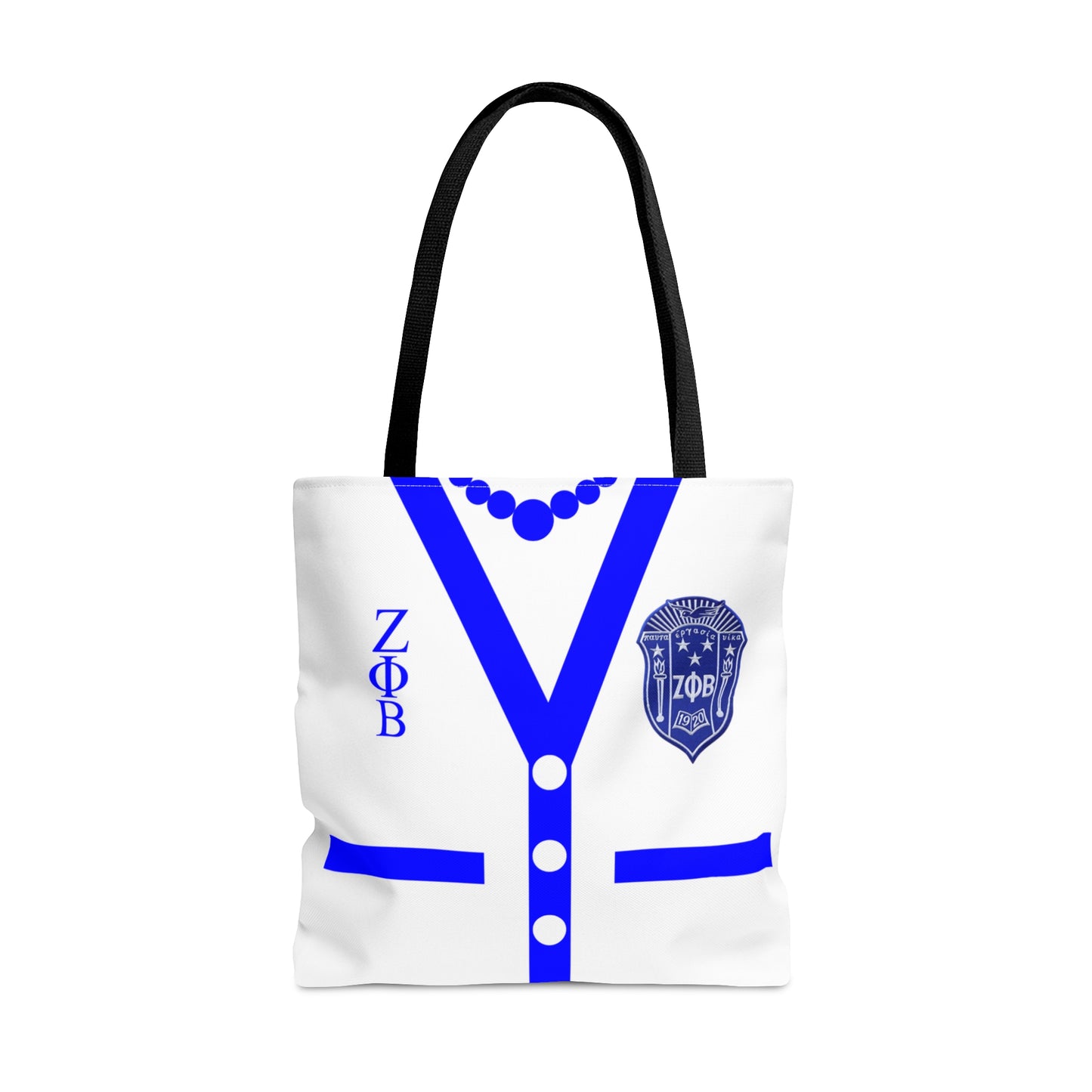 Zeta Phi Beta Cardigan (White) Tote Bag
