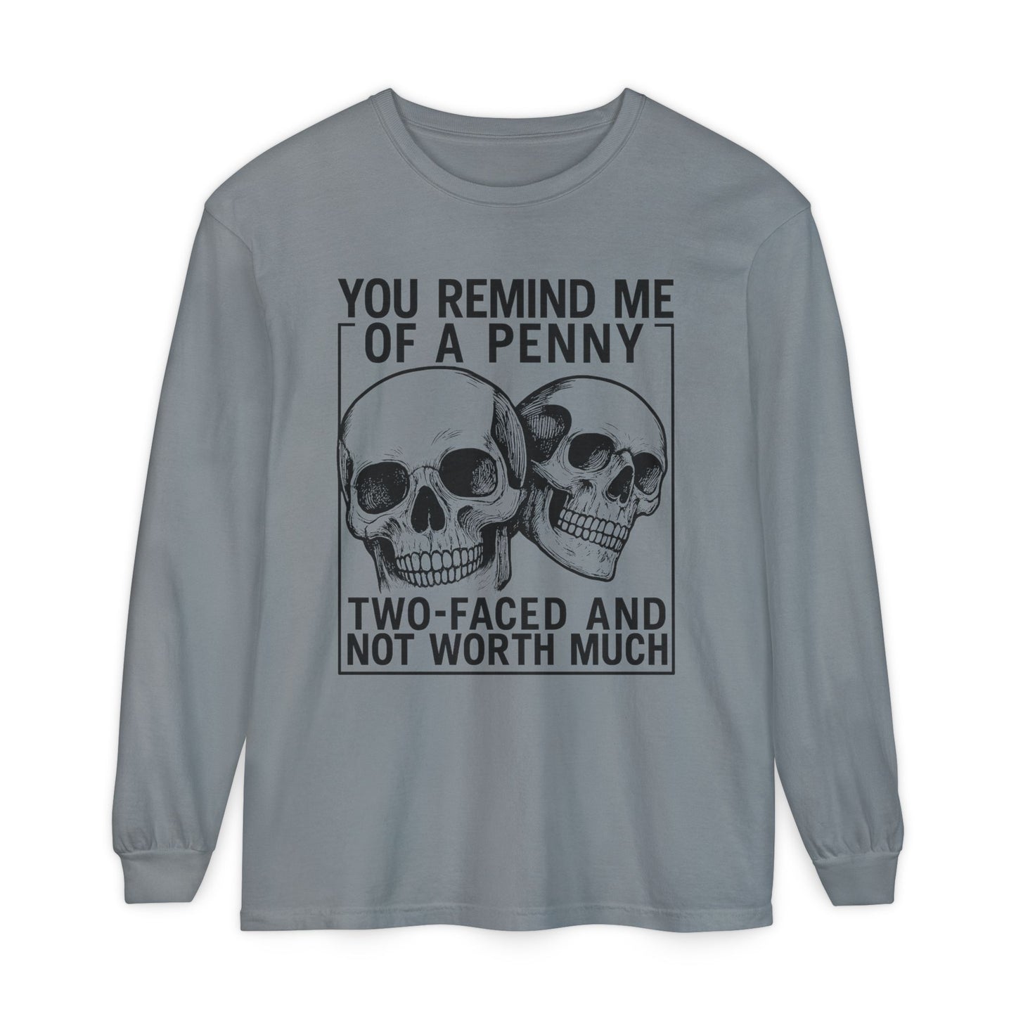 Unisex Long Sleeve Skull T-Shirt