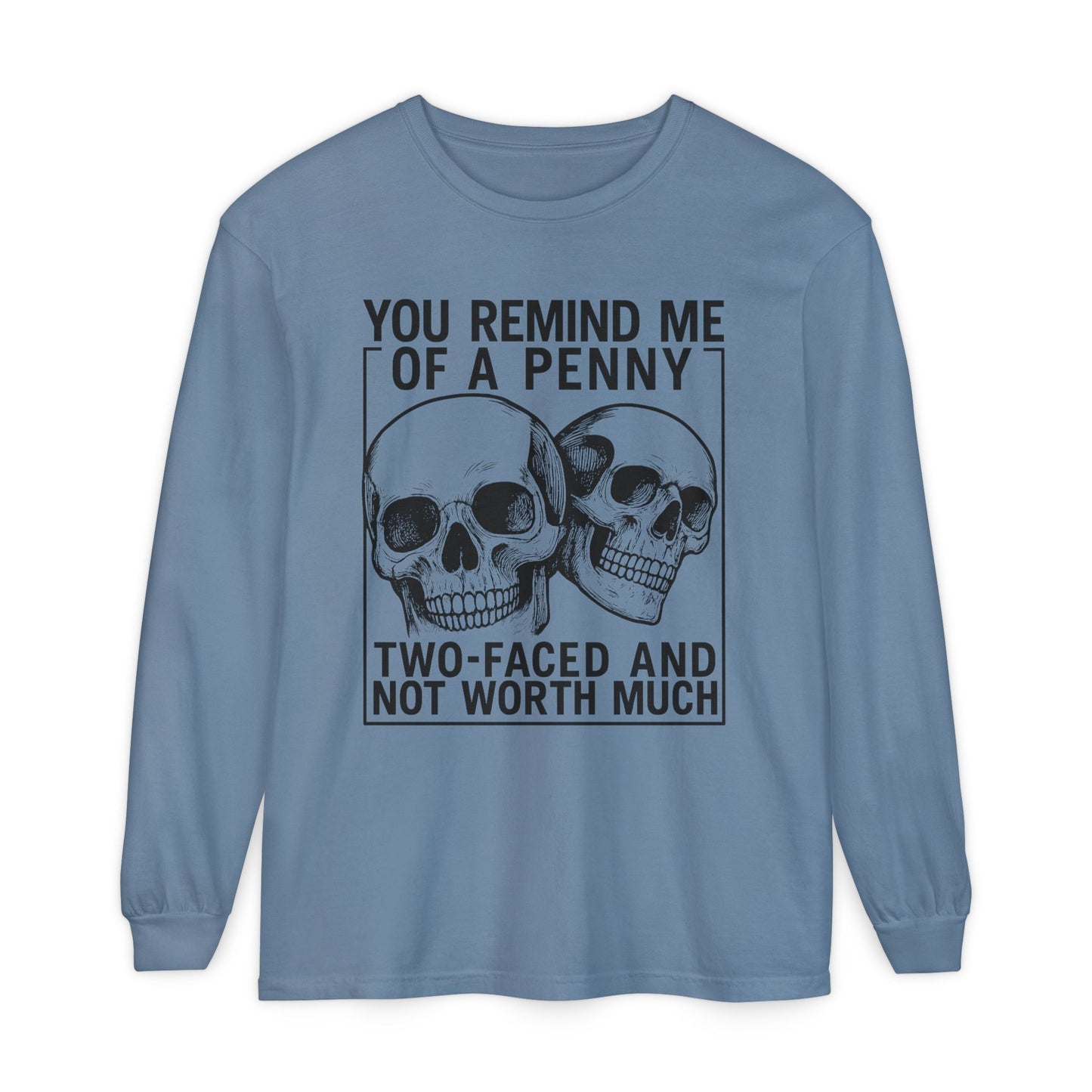 Unisex Long Sleeve Skull T-Shirt