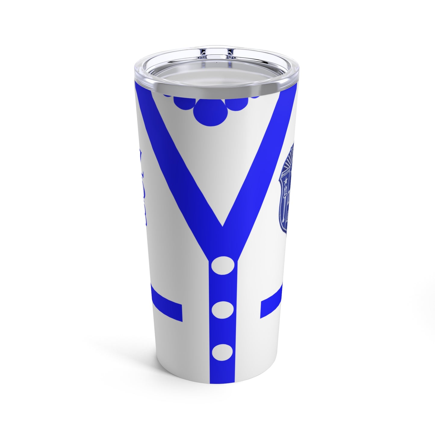 Zeta Cardigan (White) Tumbler 20oz
