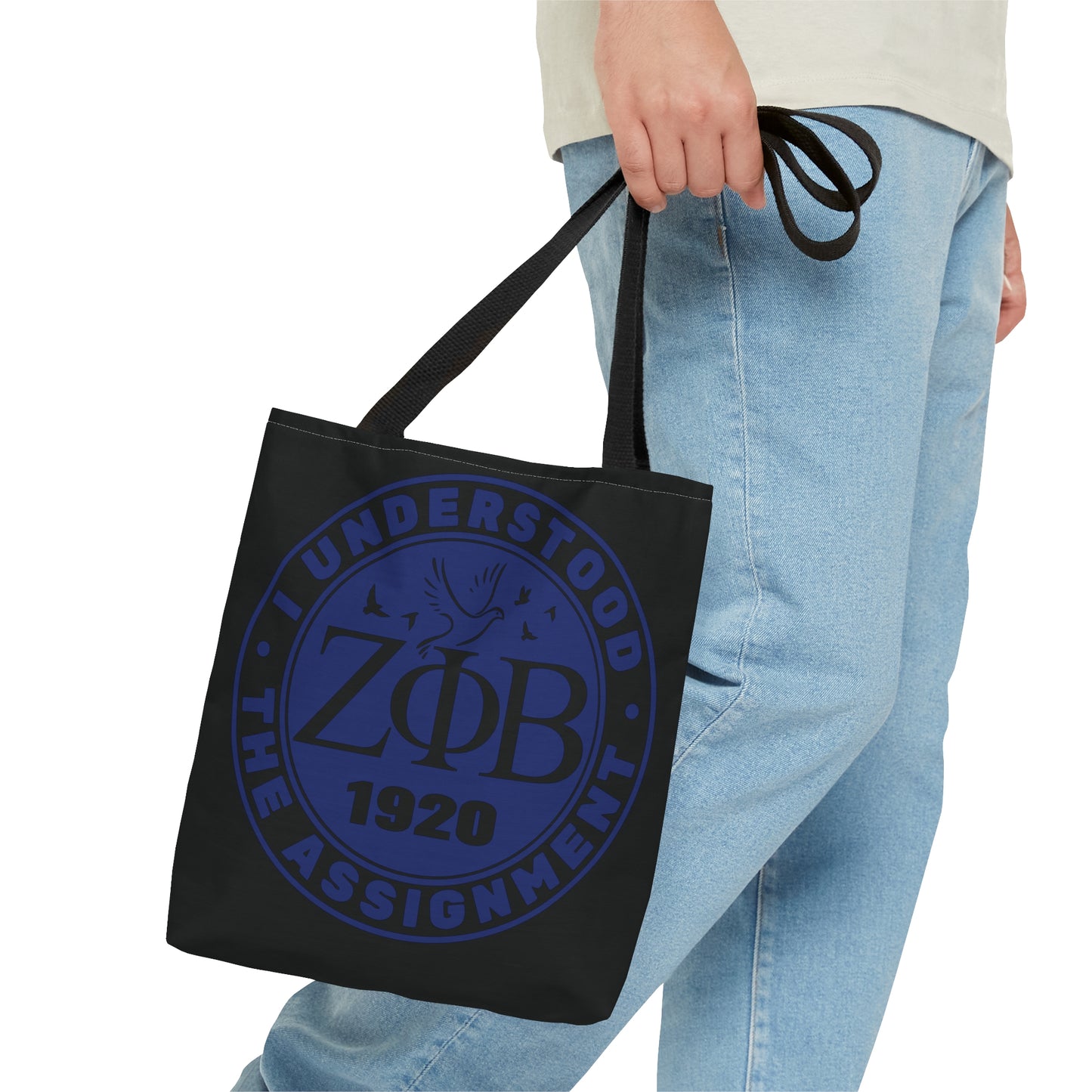 Zeta Phi Beta "I Understood the Assignment" Tote Bag (Black)