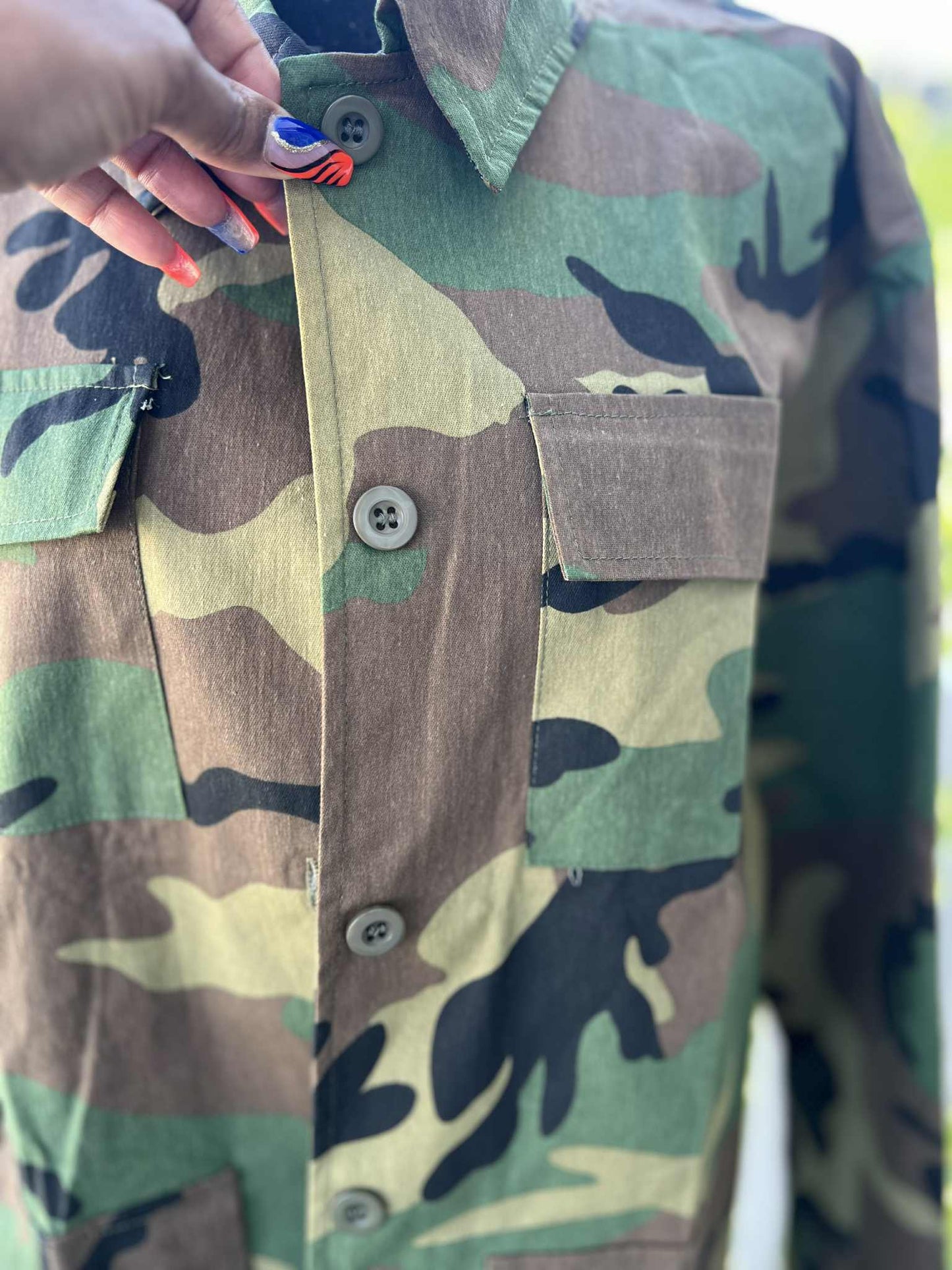 Camoflauge Long Sleeve Jacket