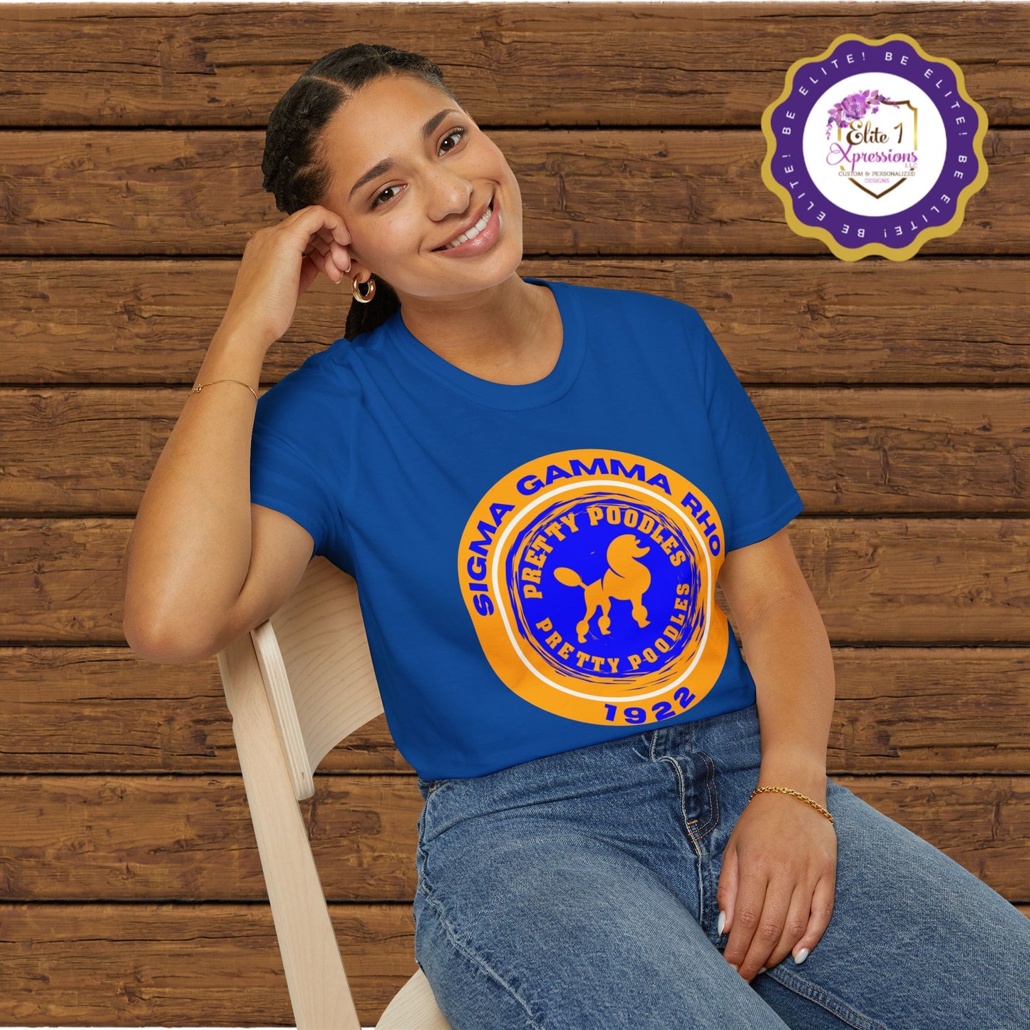 SGRHO Pretty Poodle Design - Unisex Softstyle T-Shirt
