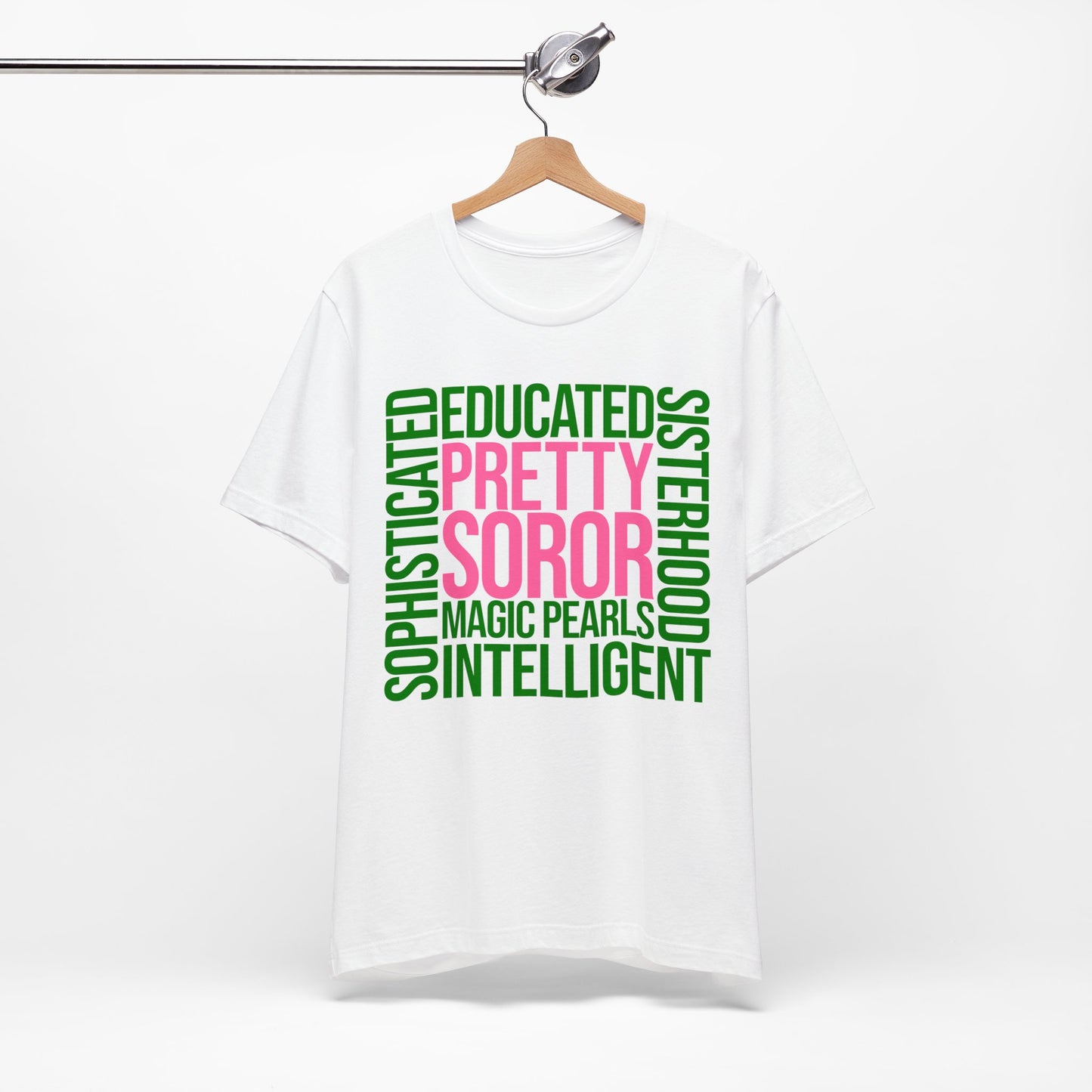 Pretty Soror (Pink n Green) ~ Unisex Jersey Short Sleeve Tee