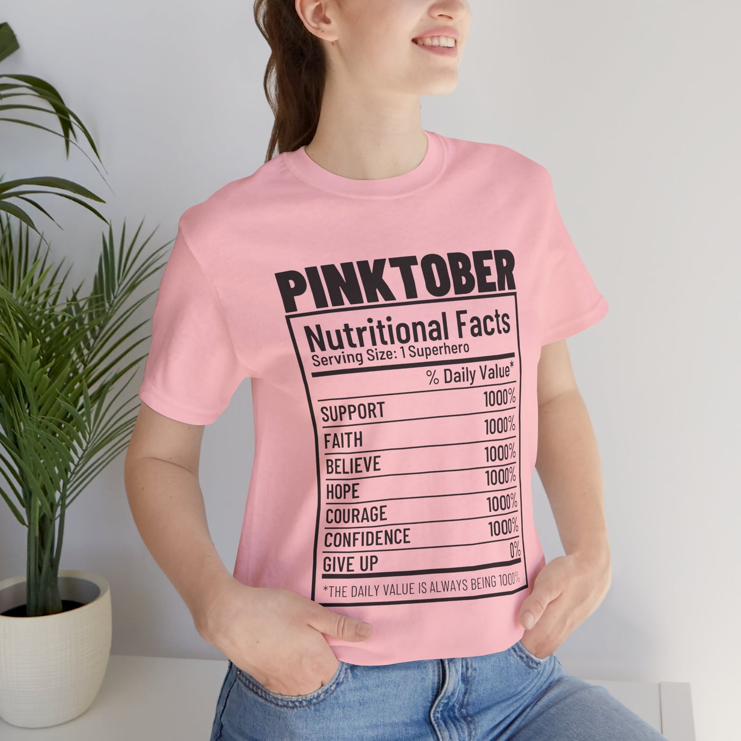 Pinktober Facts (Black Letters)Jersey Tee