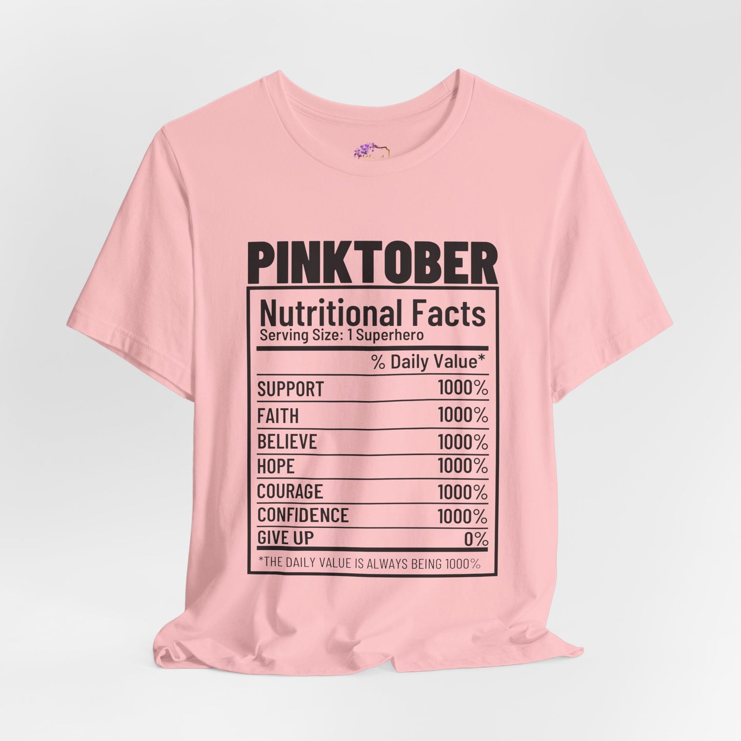 Pinktober Facts (Black Letters)Jersey Tee