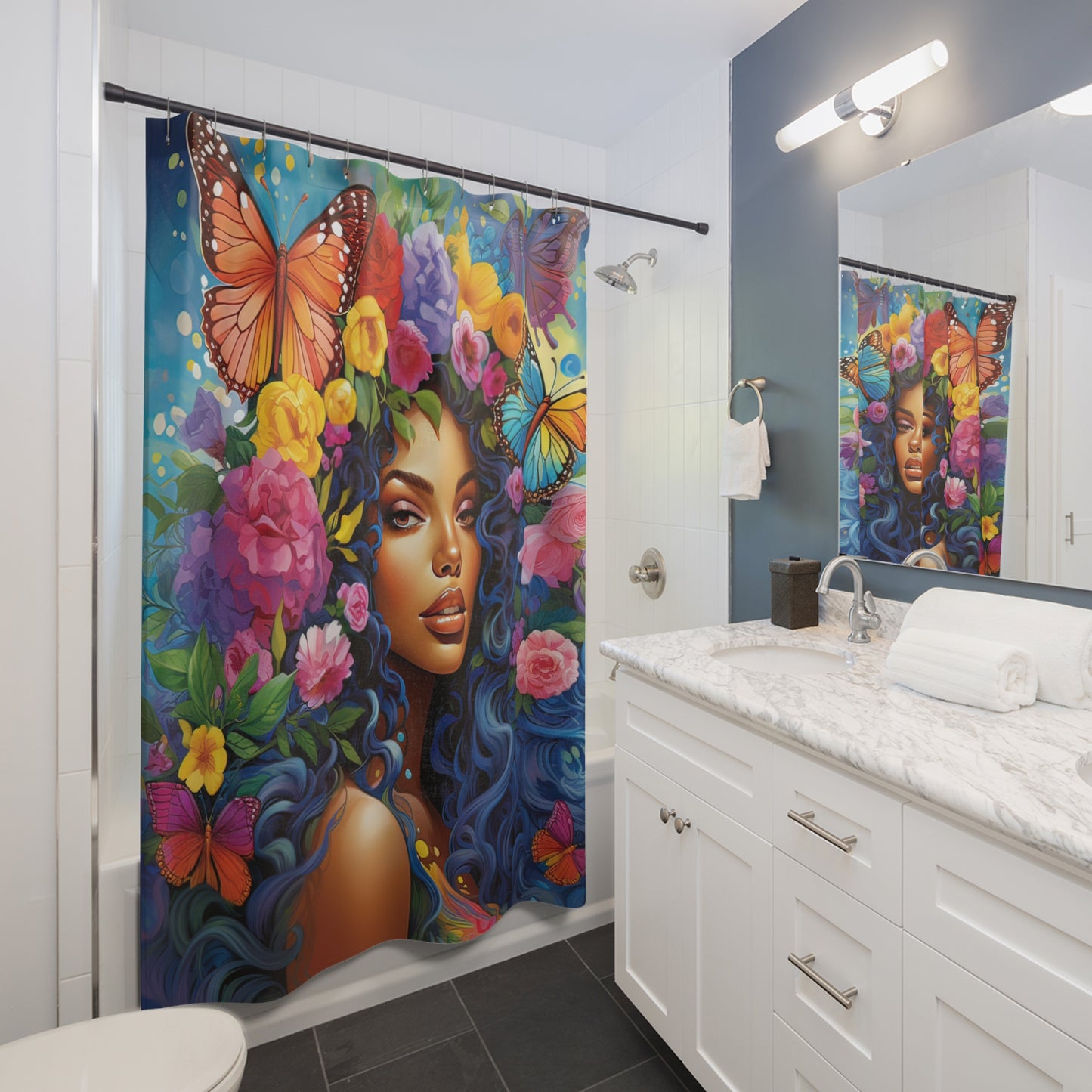 Blossoms & Butterflies Shower Curtains