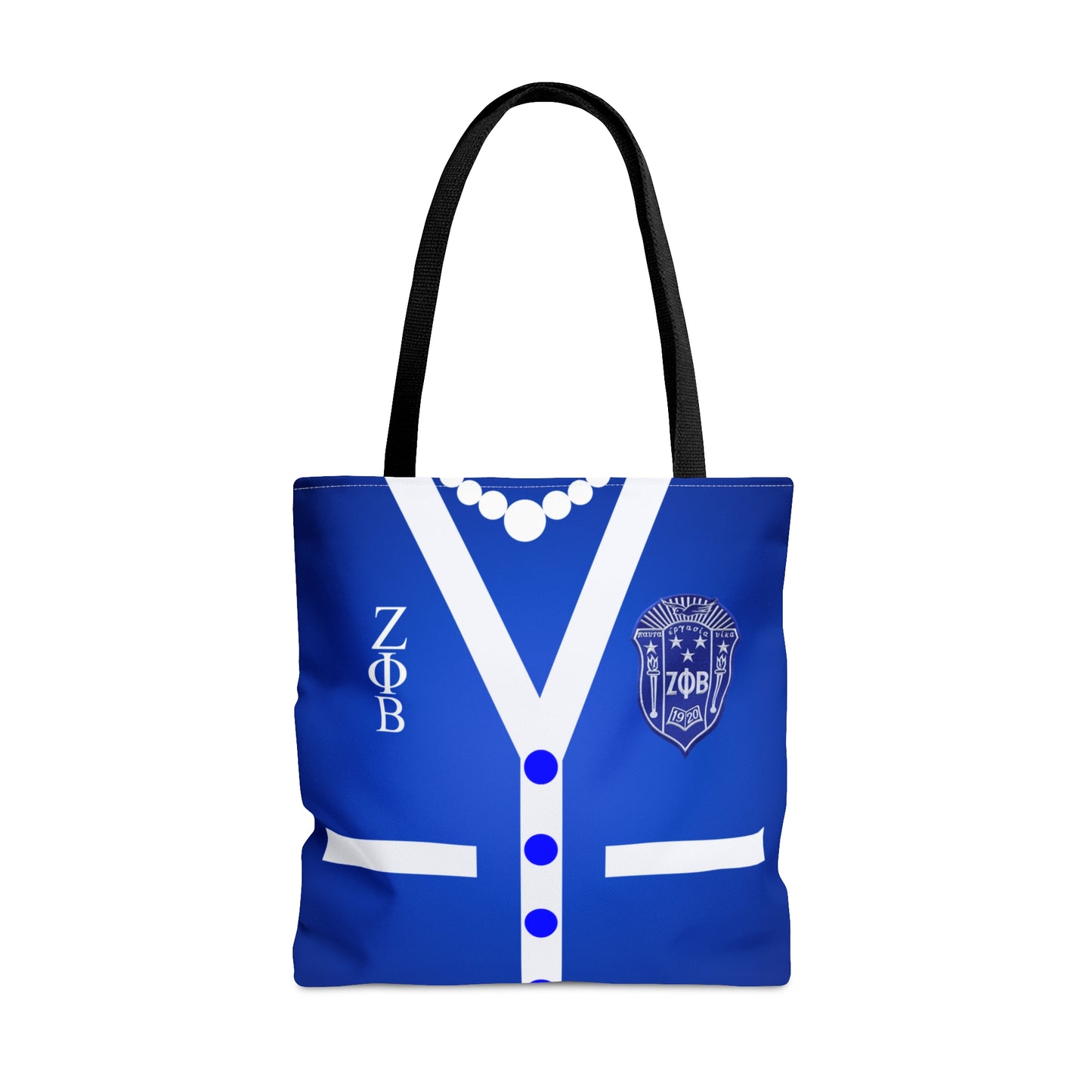 Zeta Phi Beta Cardigan (Blue) Tote Bag