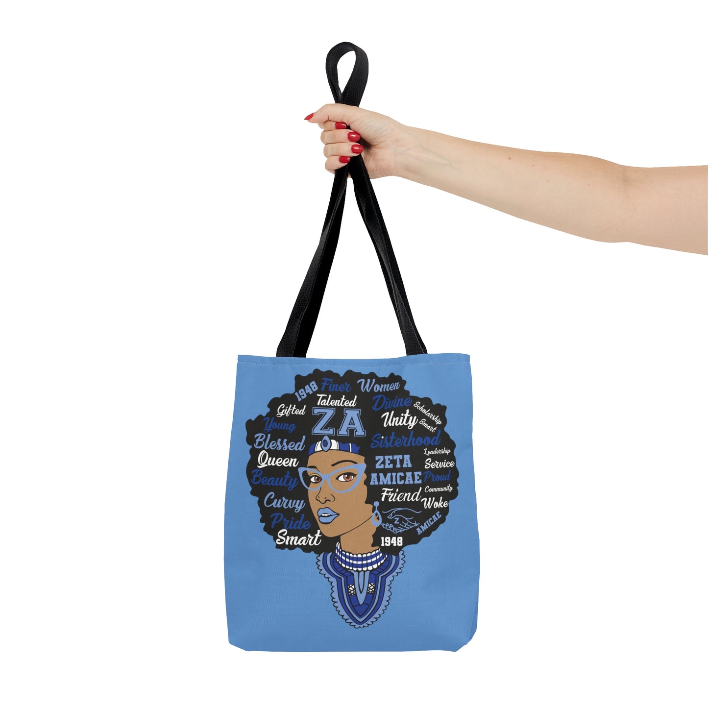 Zeta Amicae "Words & Head Shot Tote Bag