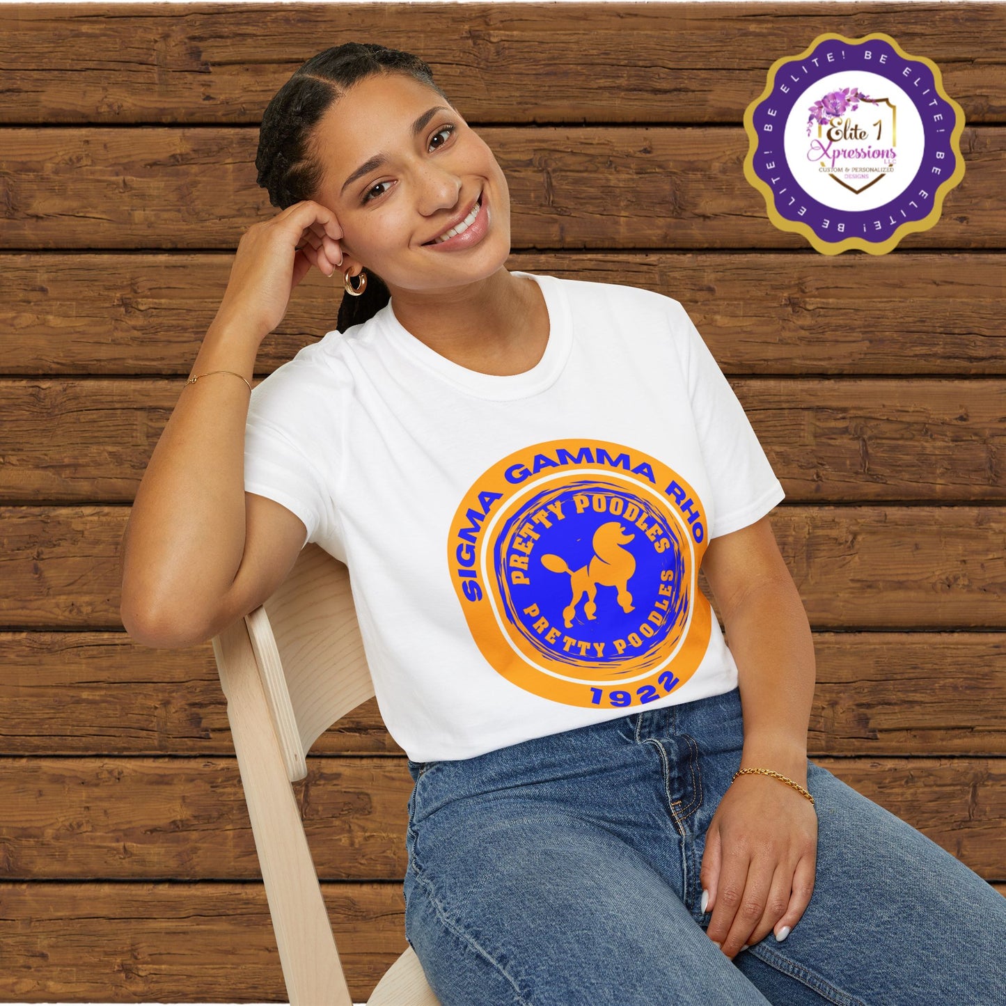 SGRHO Pretty Poodle Design - Unisex Softstyle T-Shirt