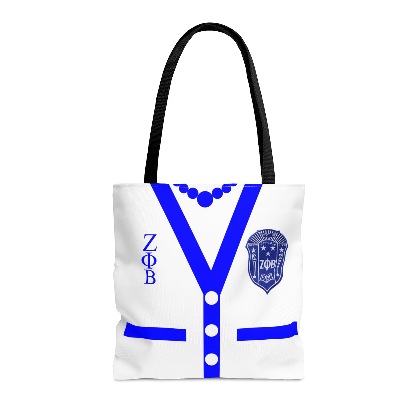 Zeta Phi Beta Cardigan (White) Tote Bag