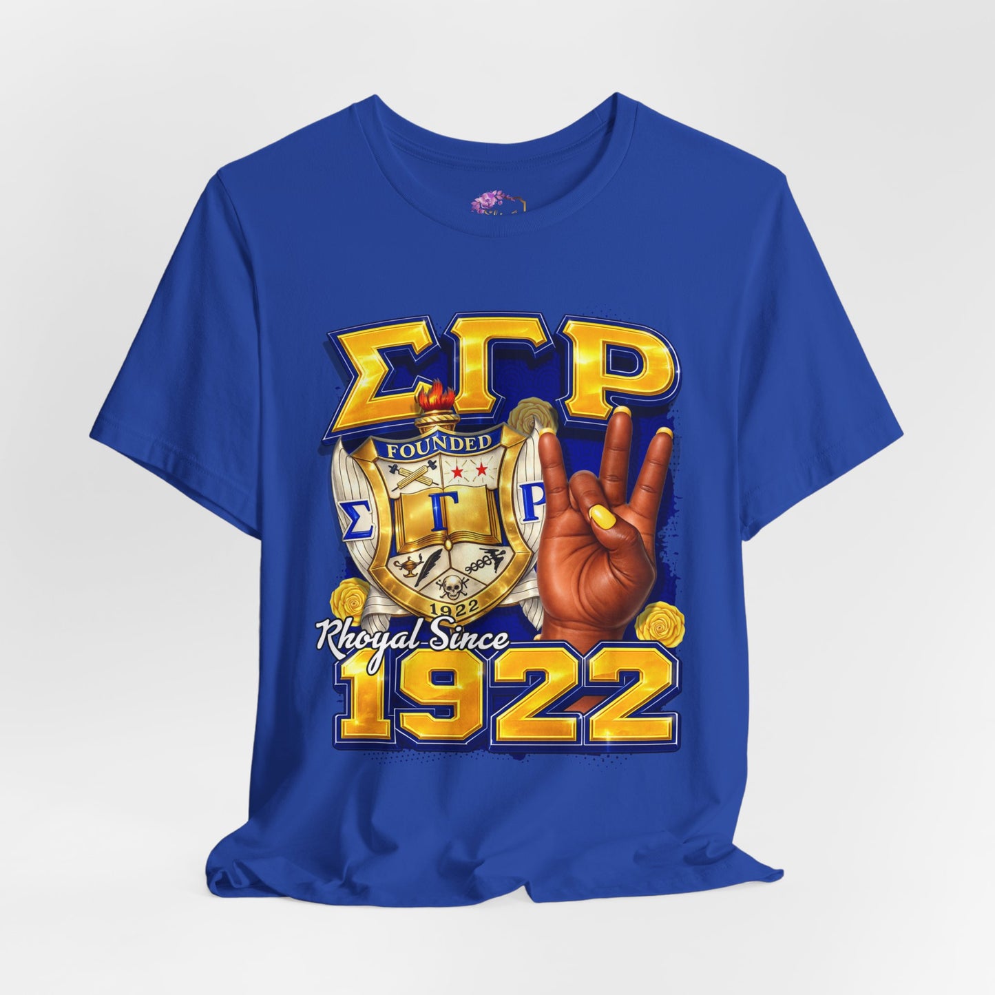 Sigma Gamma Rho I Royal Since 1922 | Greek Letters Hand Symbol Shirt