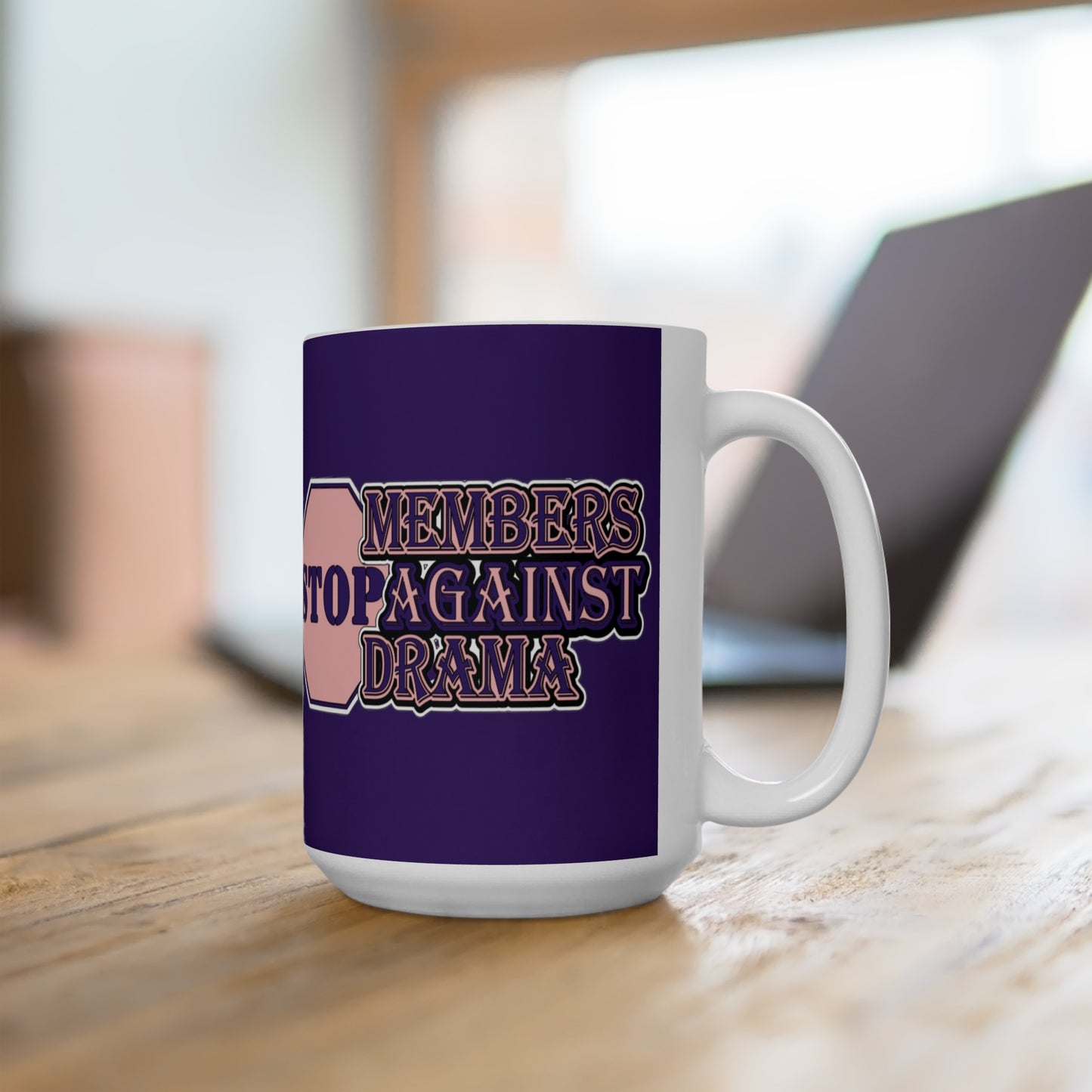 M.A.D. Members Against Drama Ceramic Mug (Purple)