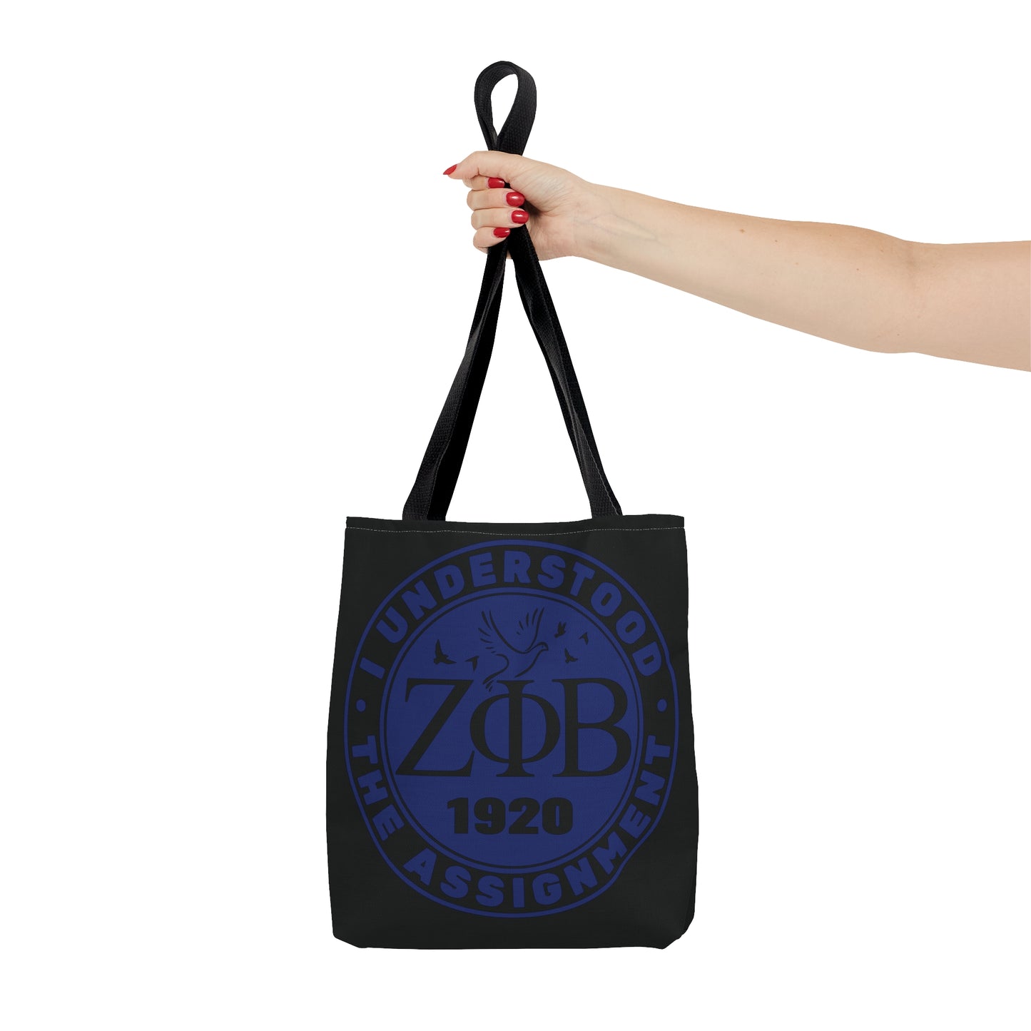 Zeta Phi Beta "I Understood the Assignment" Tote Bag (Black)