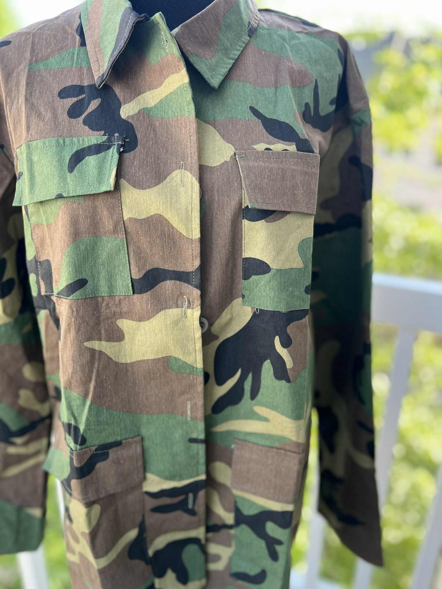 Camoflauge Long Sleeve Jacket