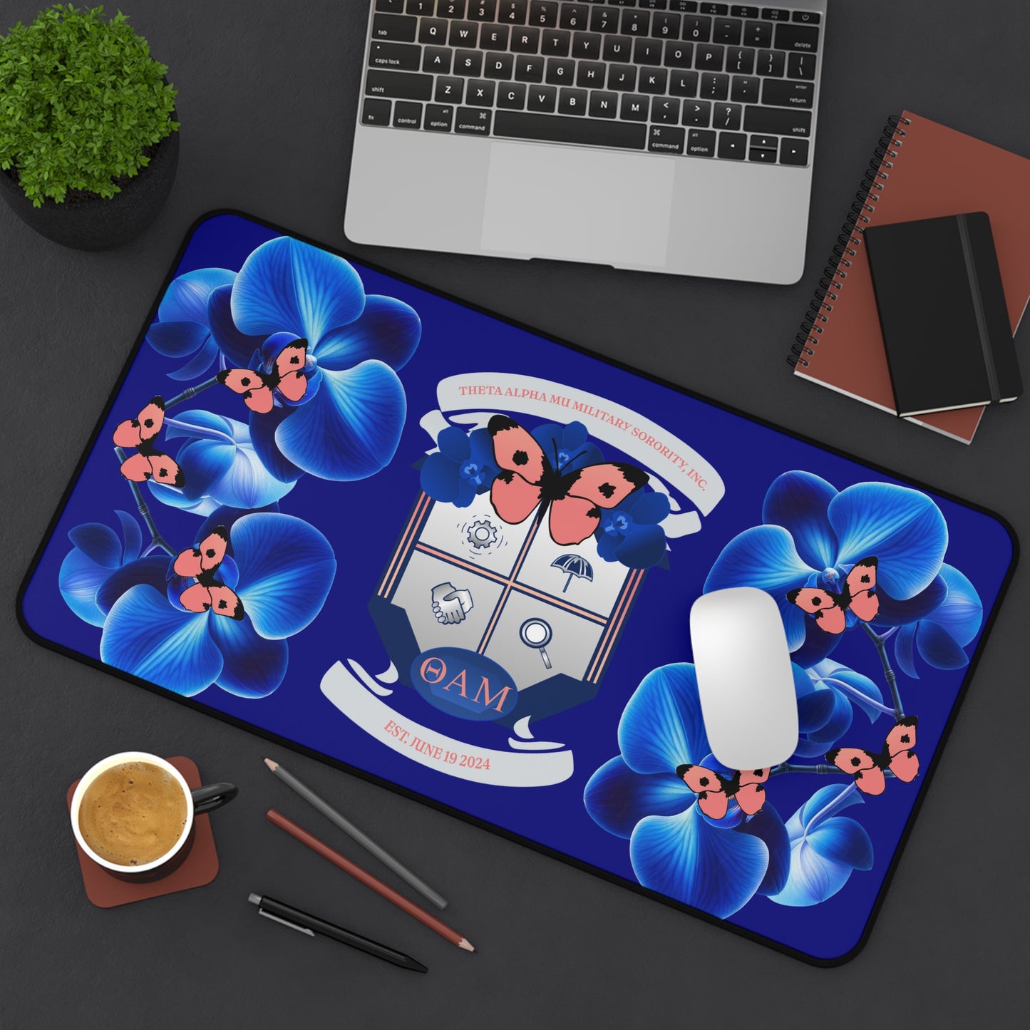 Theta Alpha Mu Desk Mat (Blue)