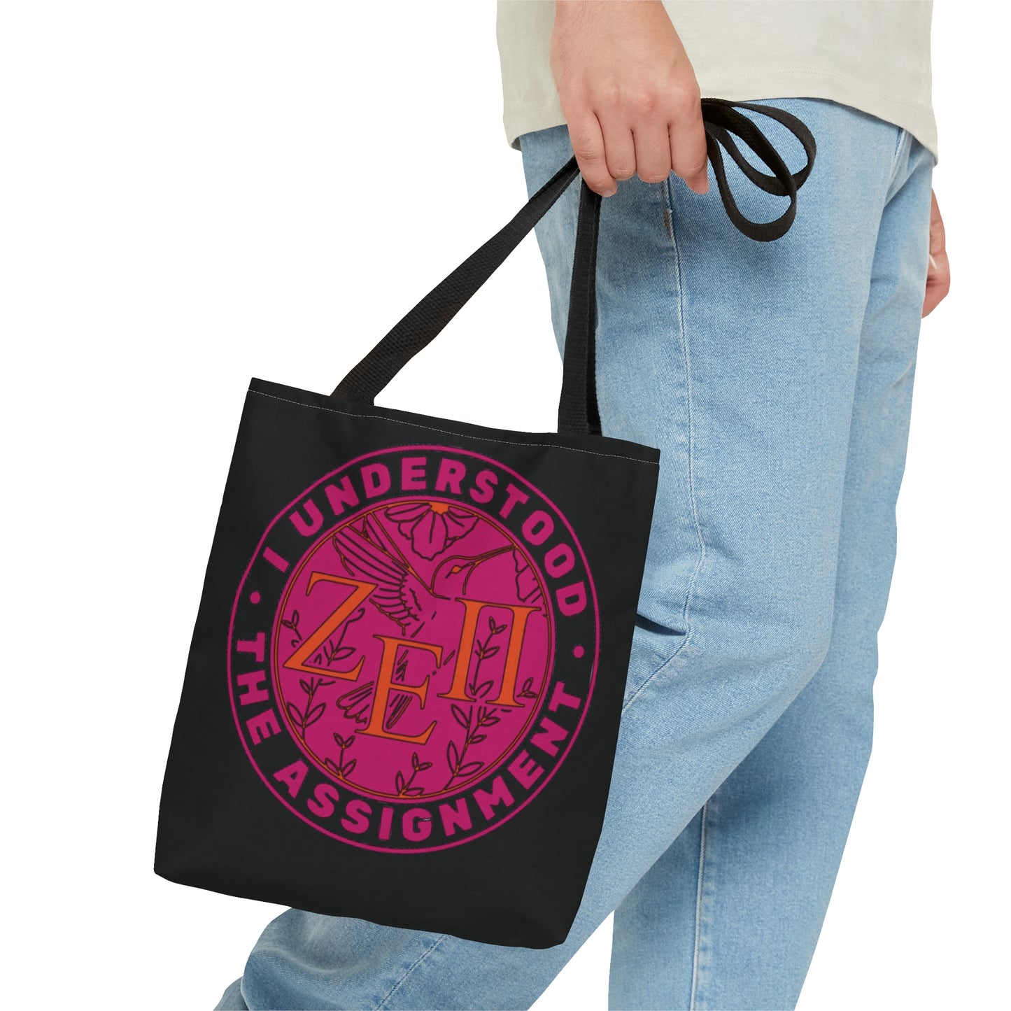 Zeta Epsilon Pi "I Understood the Assignment" Tote Bag (Black)