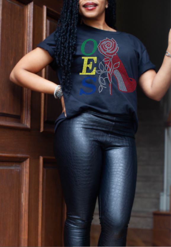 Greek Rose Rhinestone T-Shirt