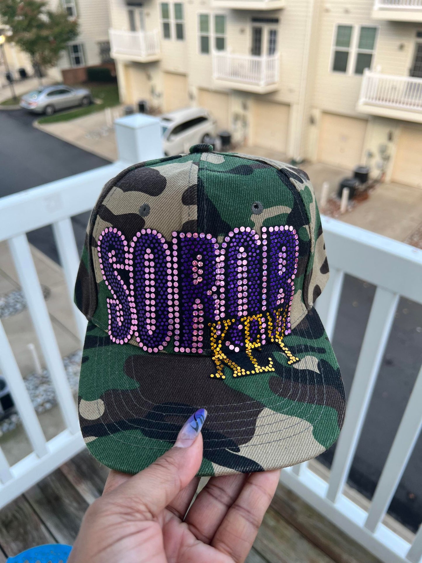 Camo Print Hat  ~  "SOROR" Greek Sororities