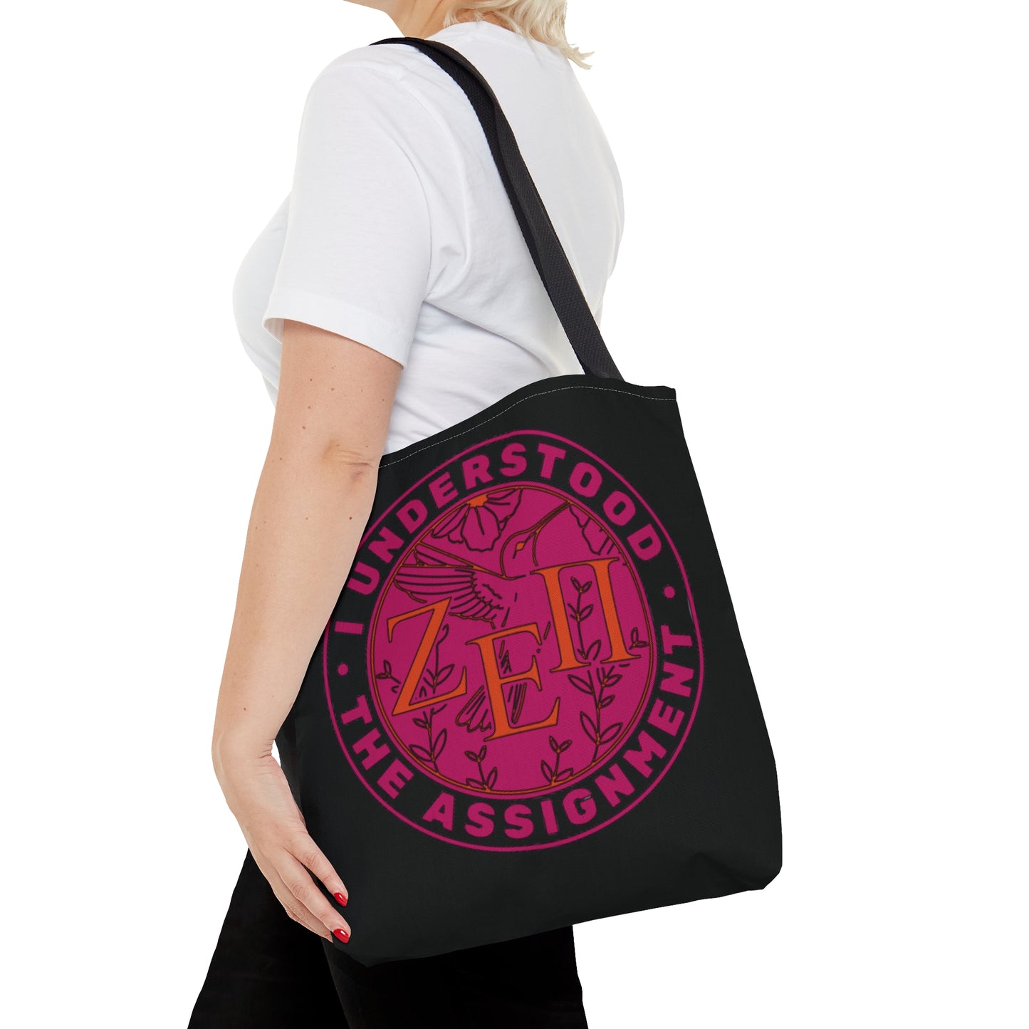 Zeta Epsilon Pi "I Understood the Assignment" Tote Bag (Black)