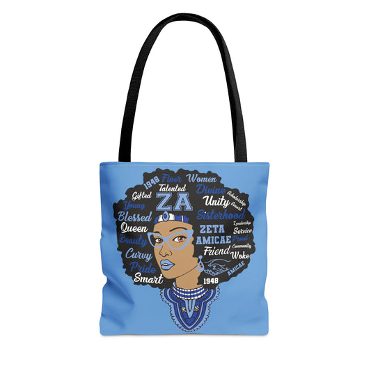 Zeta Amicae "Words & Head Shot Tote Bag