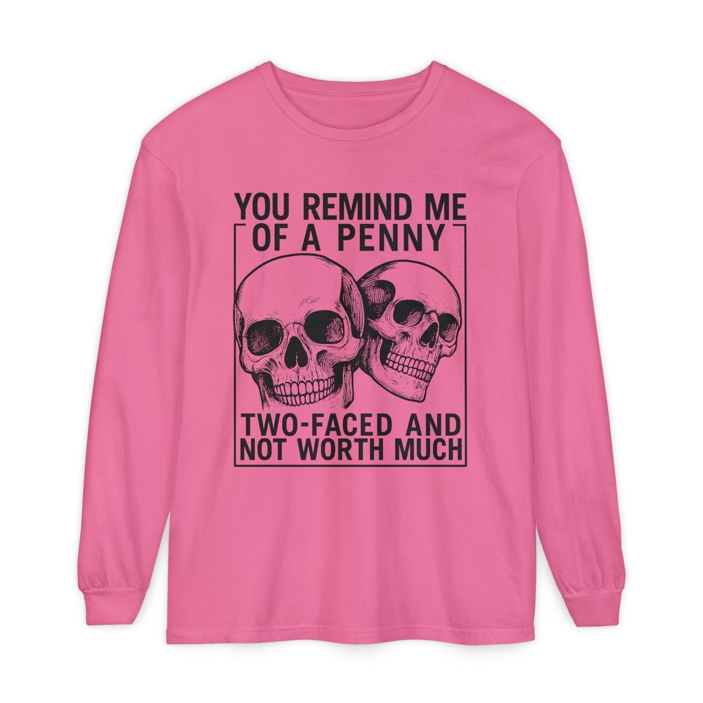 Unisex Long Sleeve Skull T-Shirt