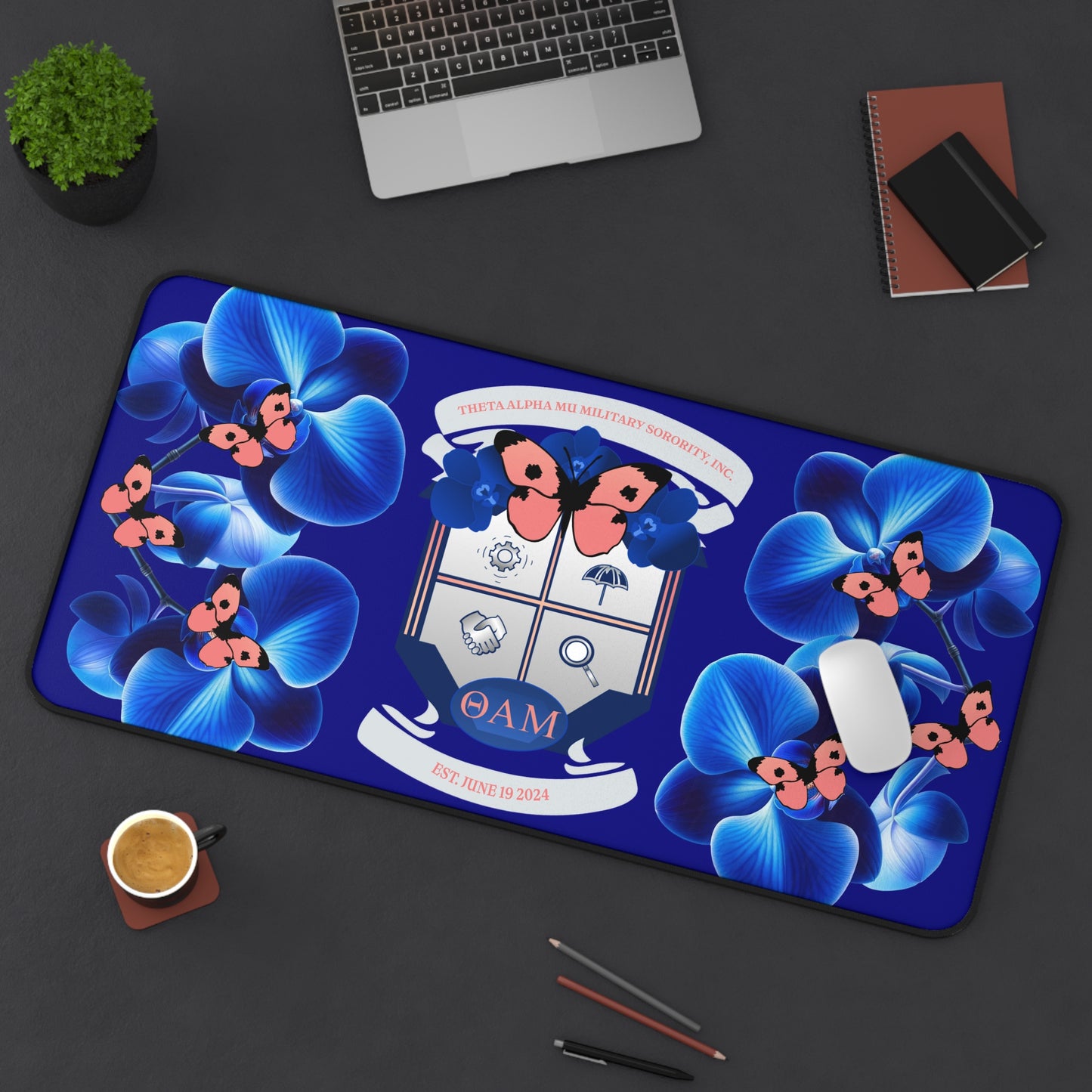 Theta Alpha Mu Desk Mat (Blue)