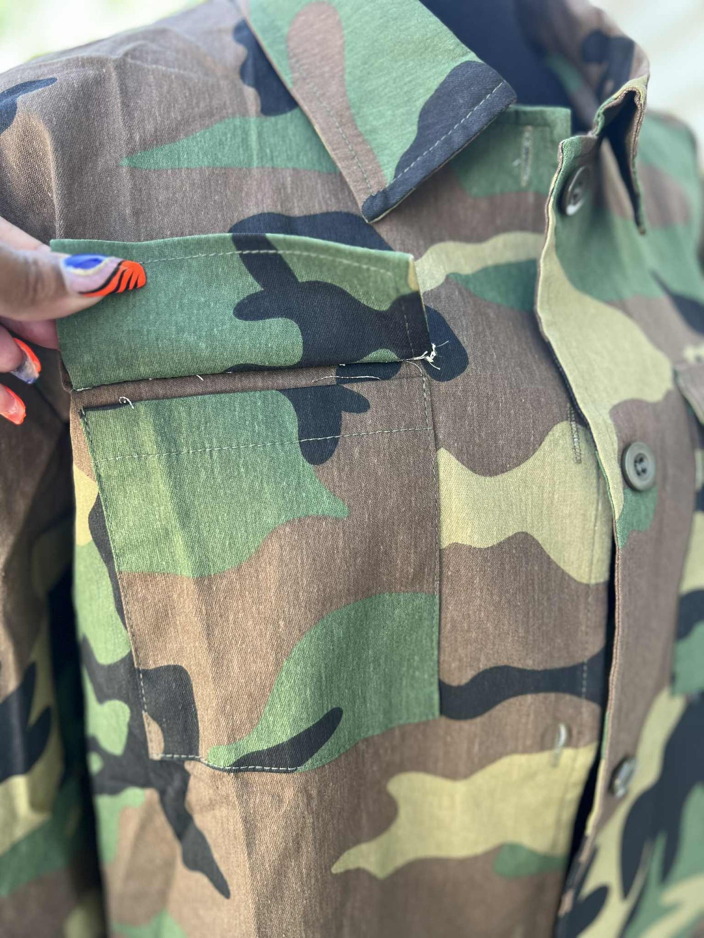 Camoflauge Long Sleeve Jacket