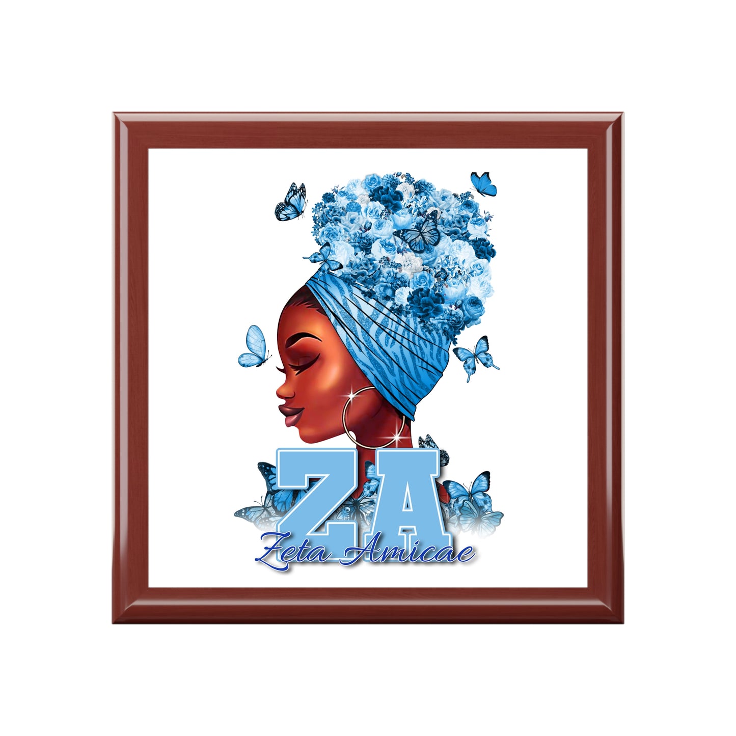 Jewelry Box ~ Zeta Amicae Wraps, Words & Butterflies (White)