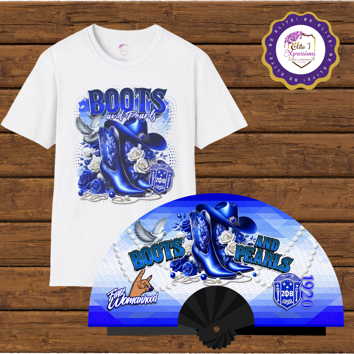 Boots & Pearls Fan & TShirt Bundle