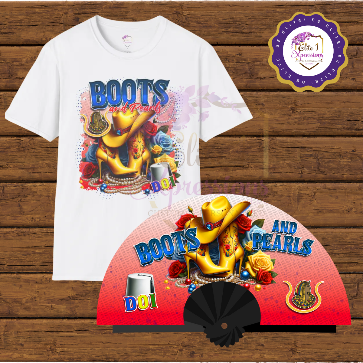 Boots & Pearls Fan & TShirt Bundle