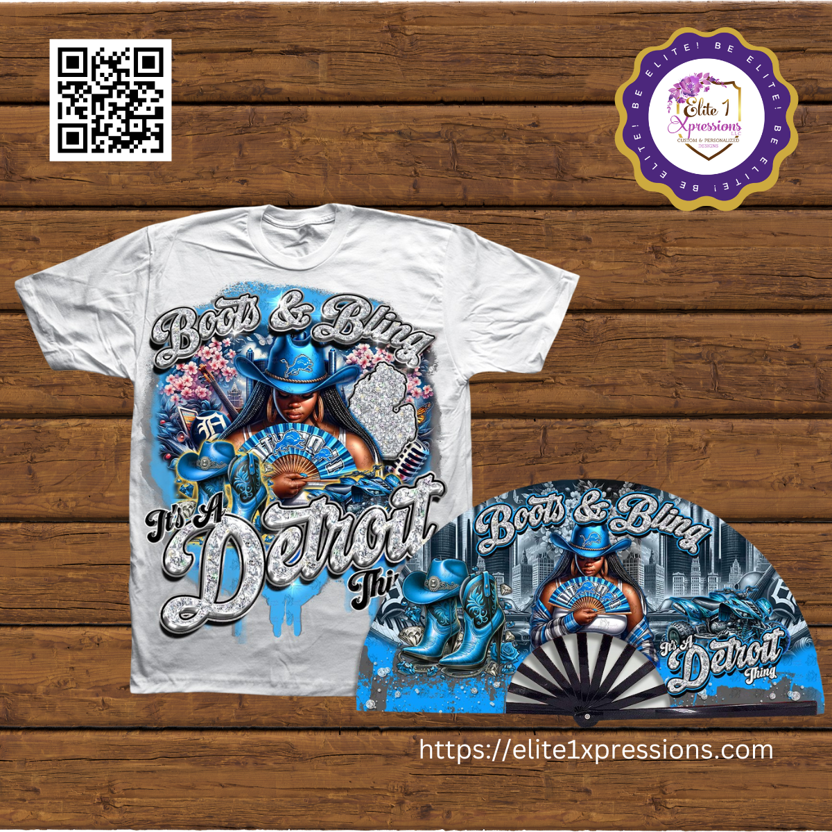 Boots & Bling ~ "Who U Wit" T~Shirt & Clack Fan Bundle