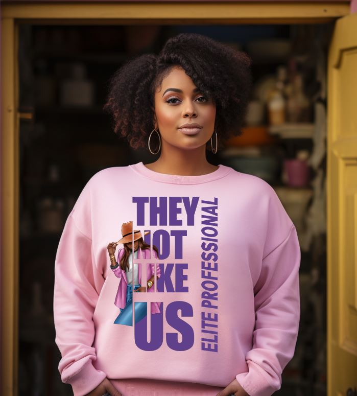 They Not Like Us Greek D9 Sorority Crewneck Sweatshirt (Hat Version)