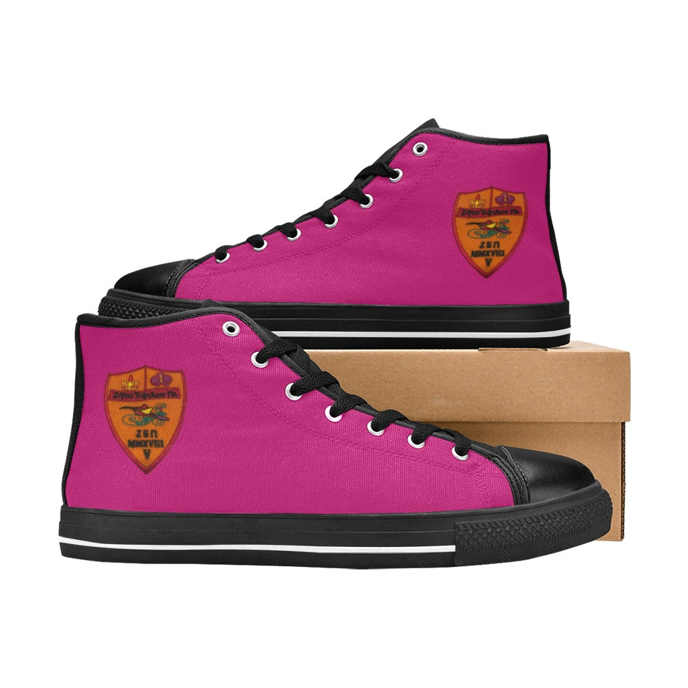 Shoe ~Zeta Epsilon Pi ~ High Top Canvas (Fuschia)