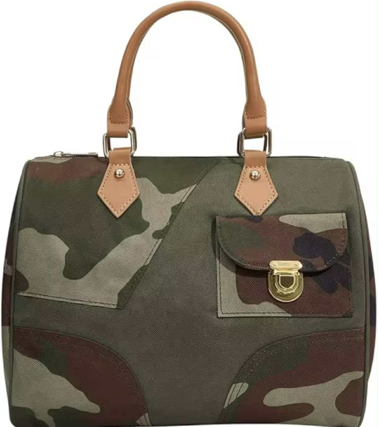 Junk Camo Patch Satchel Handbag (PRE-ORDER)