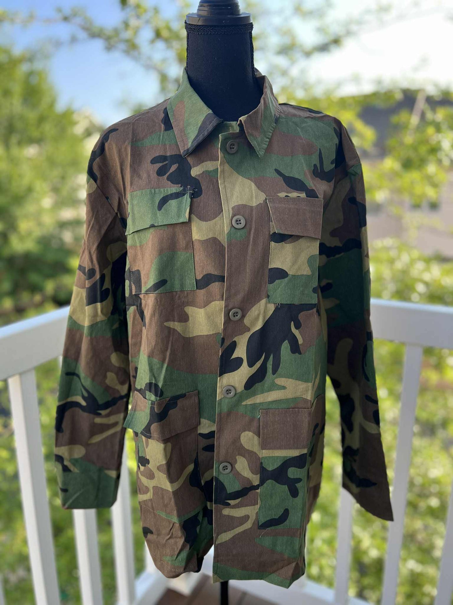 Camoflauge Long Sleeve Jacket
