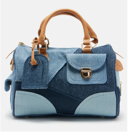 Zeta Denim Junk Bag Satchel (Small)