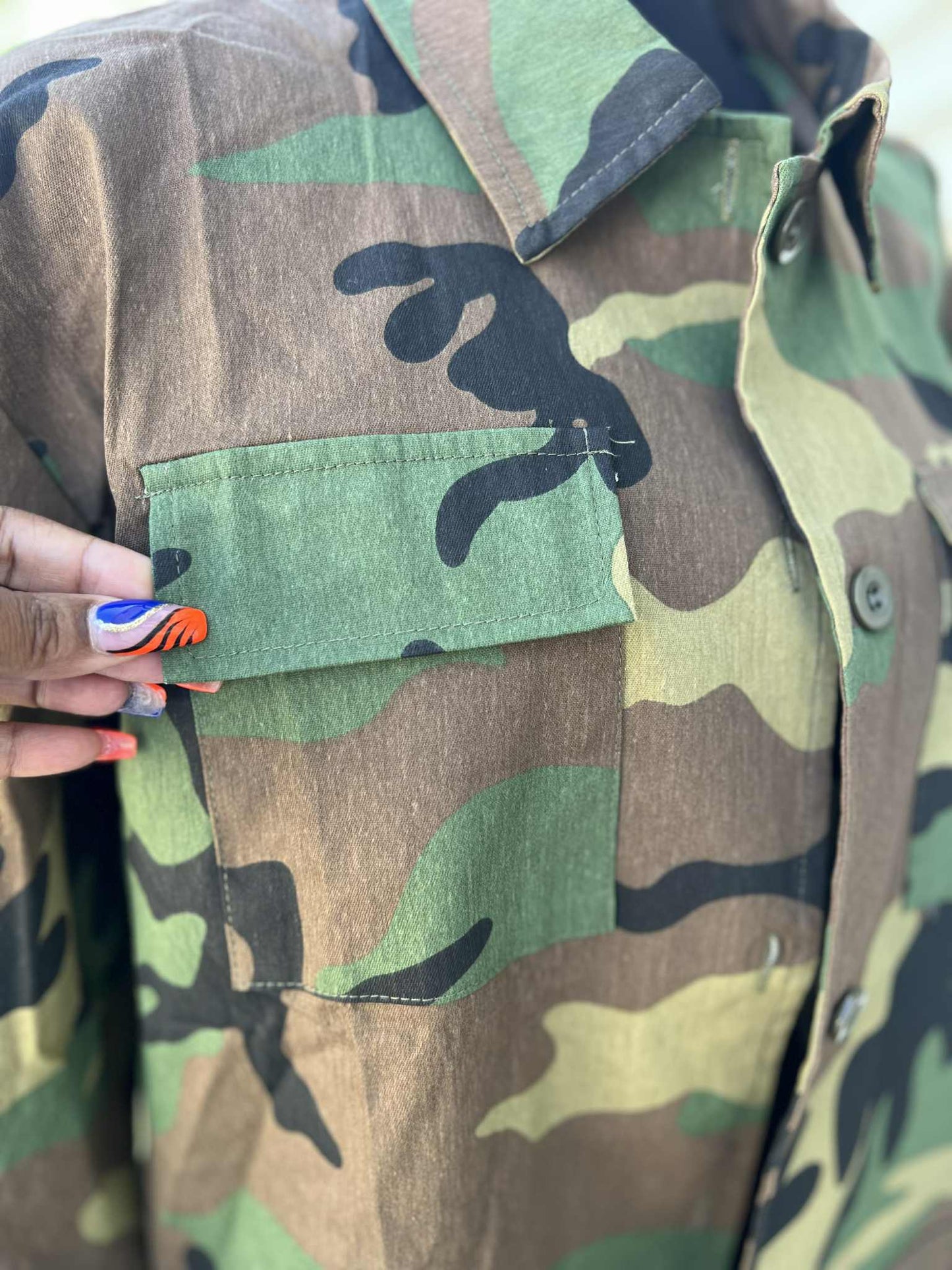 Camoflauge Long Sleeve Jacket
