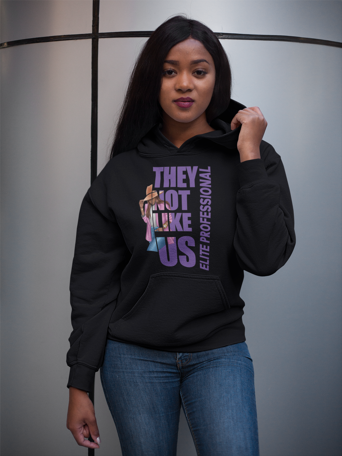 They Not Like Us Greek D9 Sorority Crewneck Sweatshirt (Hat Version)