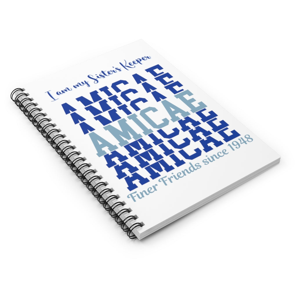 Spiral Notebook ~ Amicae Sister's Keeper - Ruled Line