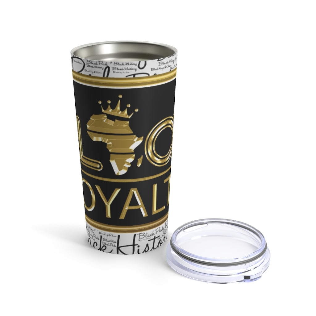 Black Royalty (White) Tumbler 20oz