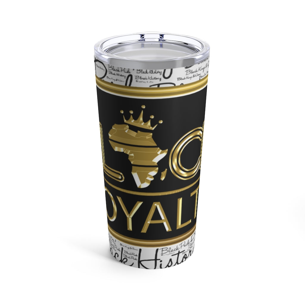 Black Royalty (White) Tumbler 20oz