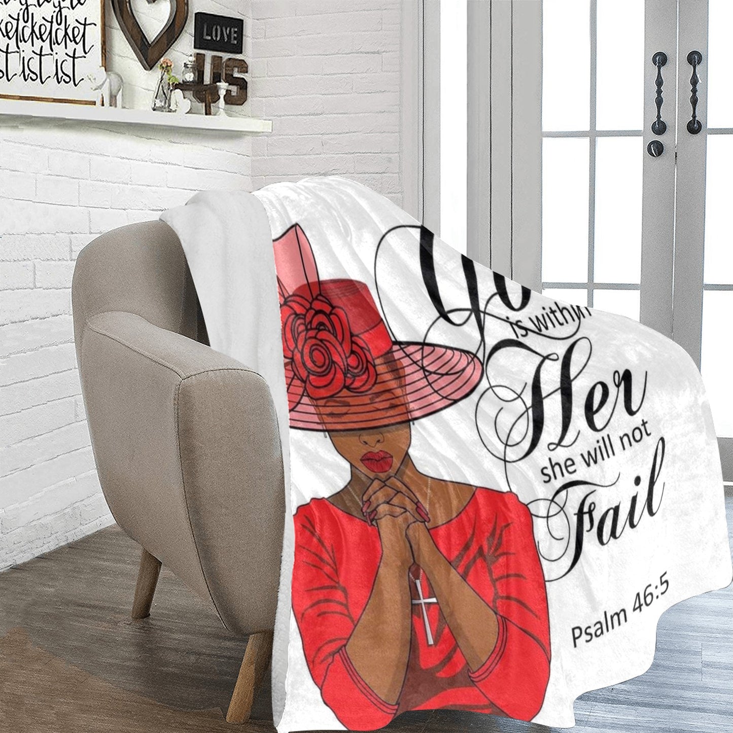 Fleece ~Psalms 46:5 Ultra Soft Blanket (Colors)