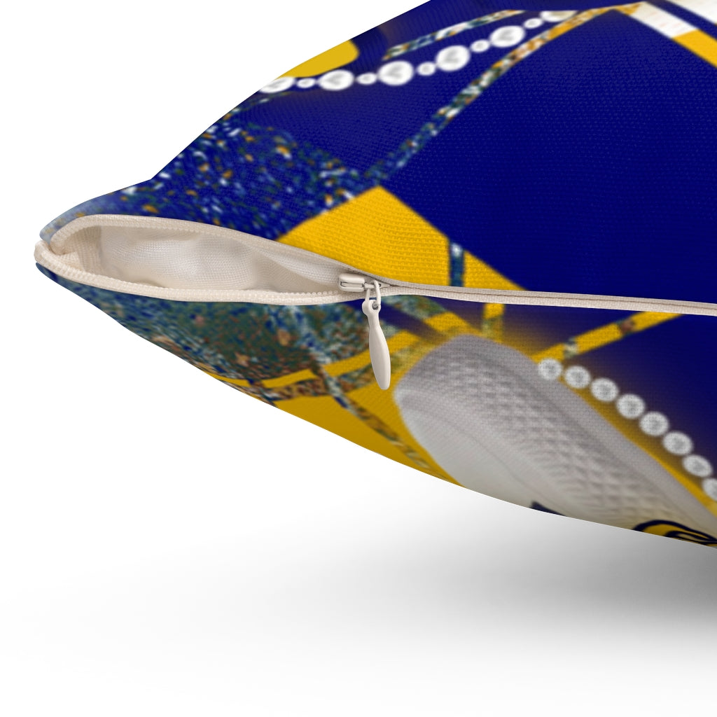 Rhoyalty Chucks & Pearls Polyester Square Pillow