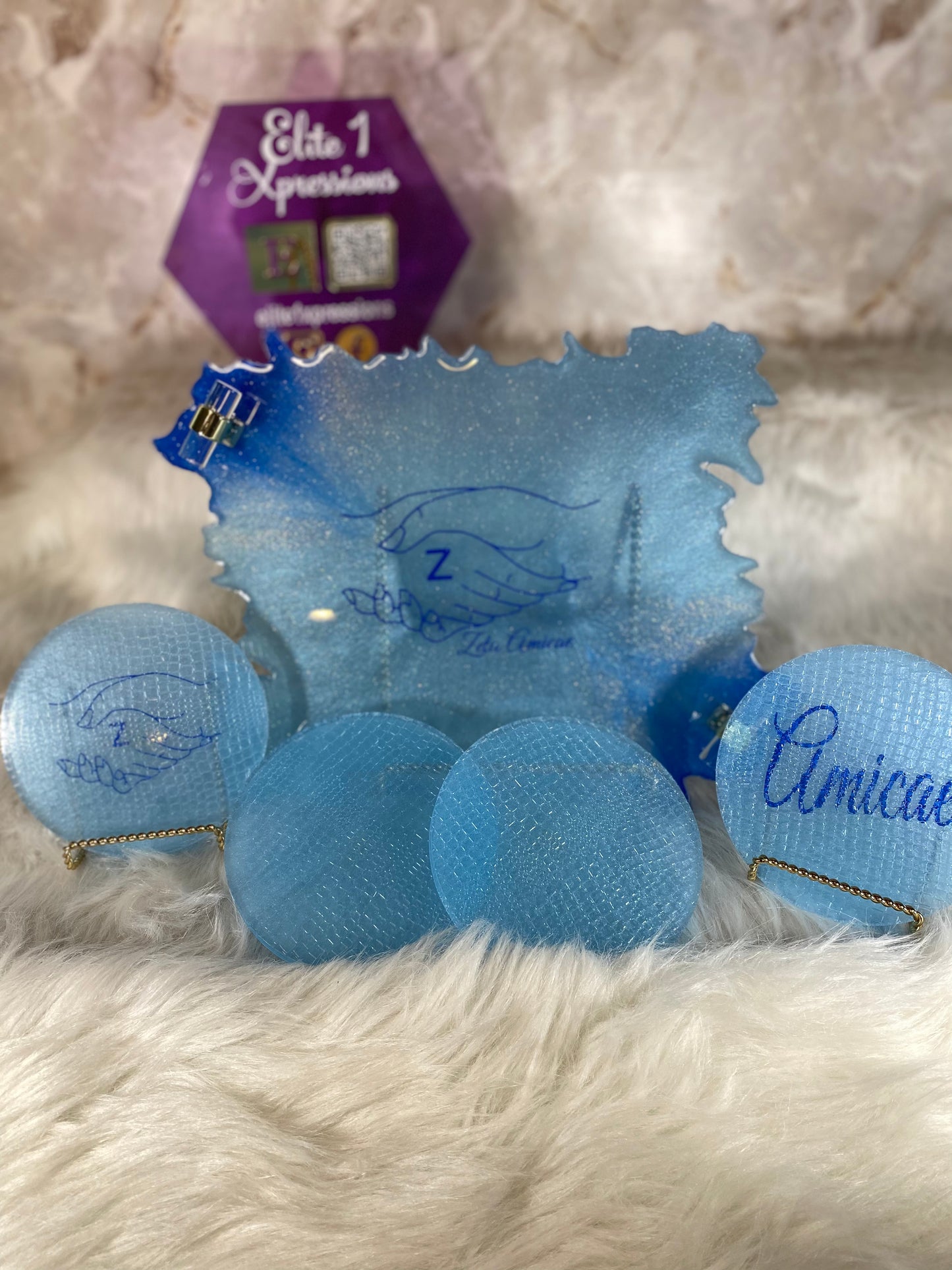 Tray & Coaster Set ~ Amicae