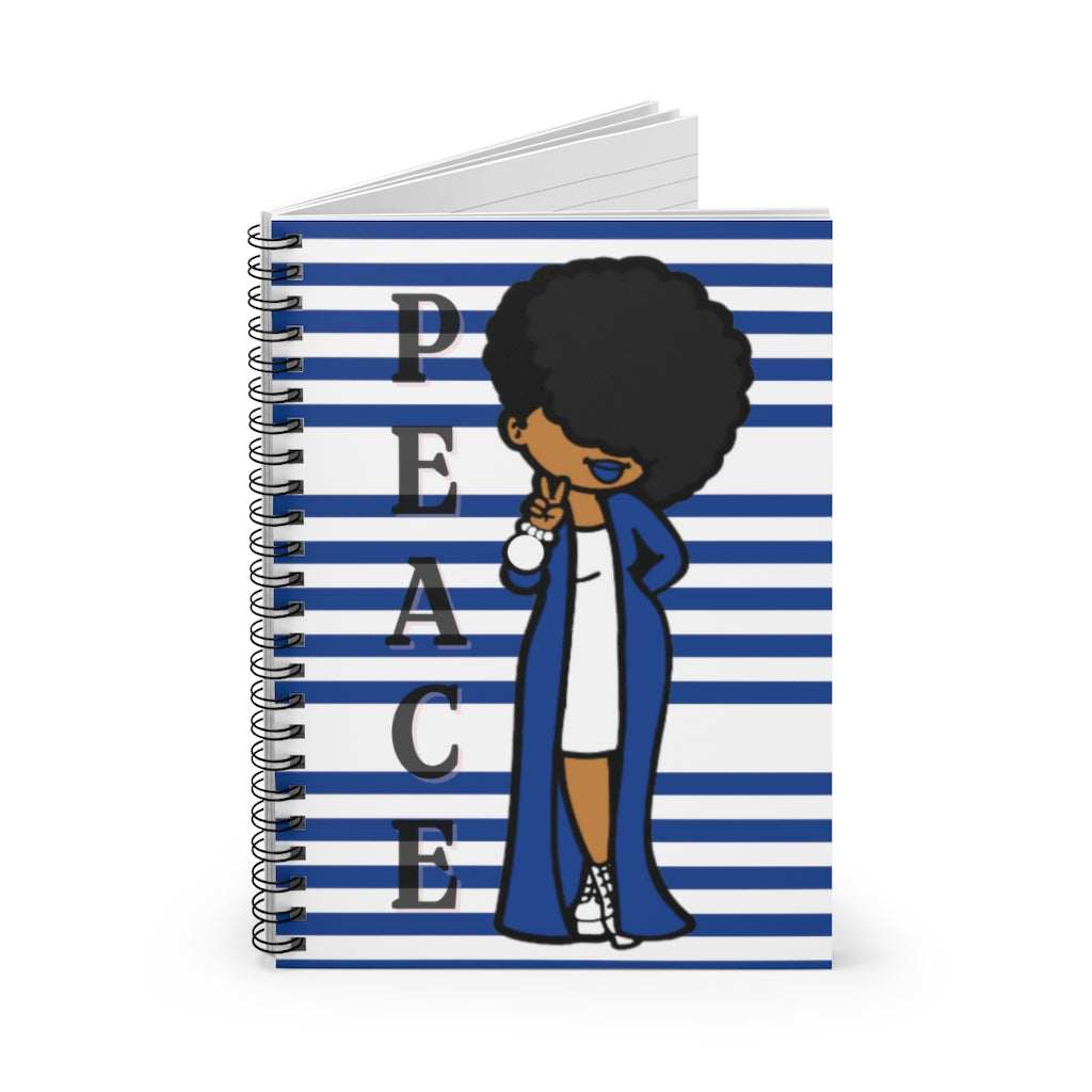 Peace (Blue) Spiral Notebook