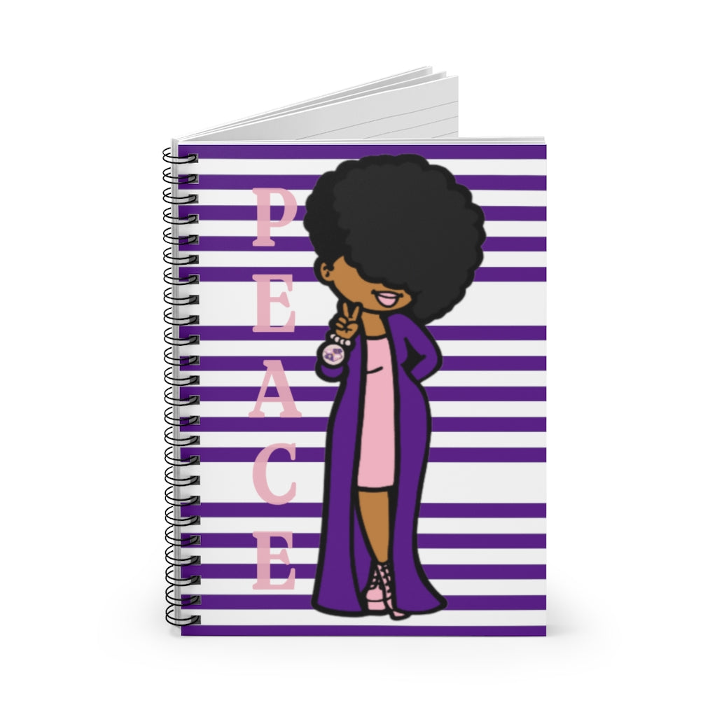 Peace (Purple) Spiral Notebook