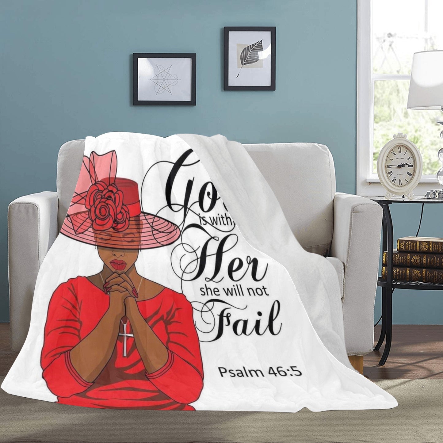 Fleece ~Psalms 46:5 Ultra Soft Blanket (Colors)